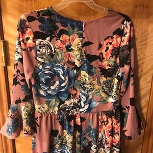 Lake Flower | Dresses | Lake Flower Mauve Floral Midi Dress Size M ...